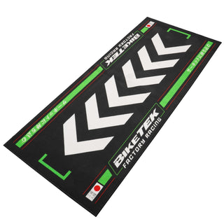 Biketek 'Series 7' Garage Mat - Green Rising Sun ' 190x80cm