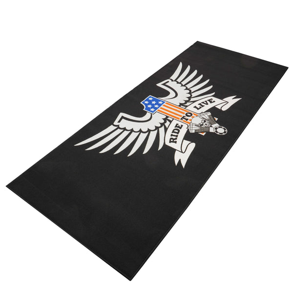 Biketek Extra Large Custom Garage Mat - 'Ride to Live'    250x100cm