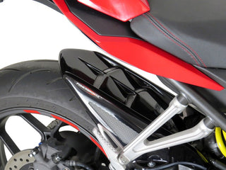 Fits Honda CB650R  19-2023 Matt Black & Silver Rear Hugger by Powerbronze