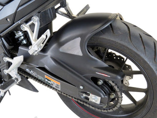 Fits Honda CB500 X  19-2021  Carbon Look & Silver Rear Hugger by Powerbronze