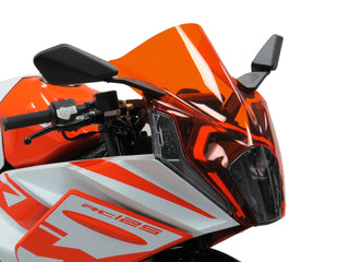 KTM RC 200  22-2024  Airflow AMBER DOUBLE BUBBLE SCREEN by Powerbronze.