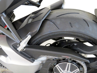 Fits Honda CB1000R  18-2024  Gloss Black & Silver Mesh Rear Hugger by Powerbronze